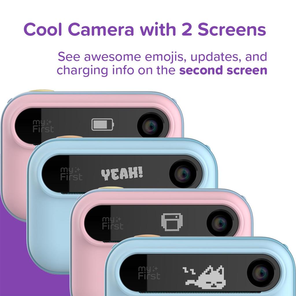 myFirst Camera Insta 20 Instant Print Digital Camera with 16MP 1080P Birthday Gift for Children Ages Selfie Unlimited Micro SD Card Single - Photos,