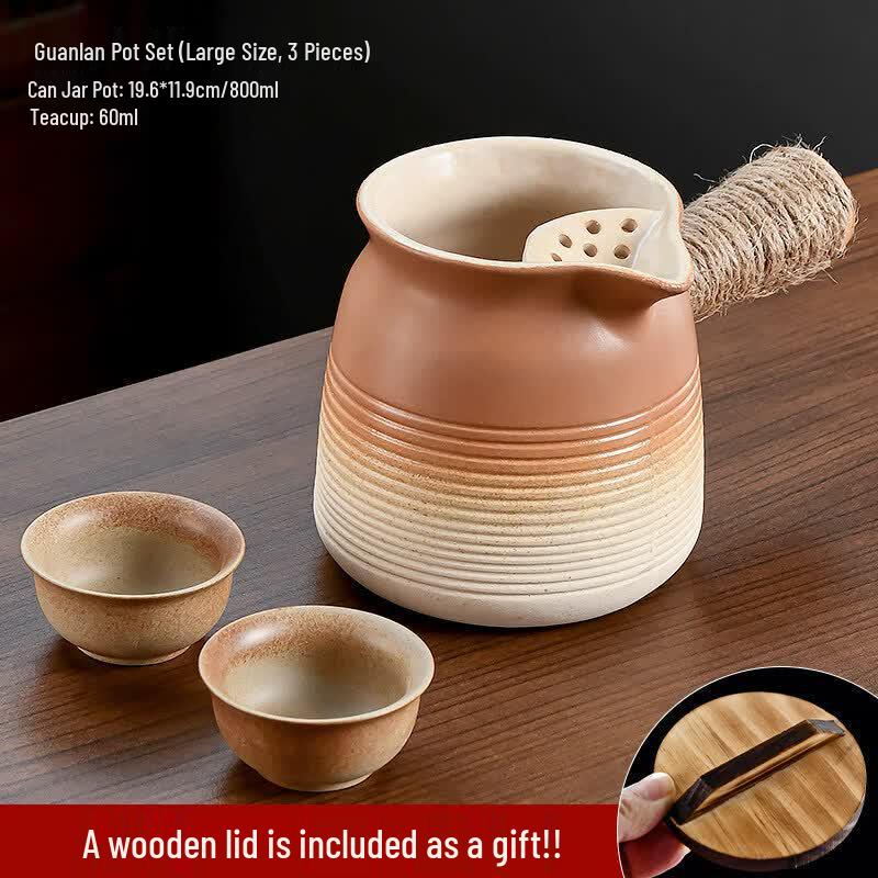 ZISIZ Handmade Ceramic Tea Brewing Pot Set