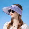 Summer Sun Protection Hat With Large Brim And Wrinkled Design For Outdoor Activities