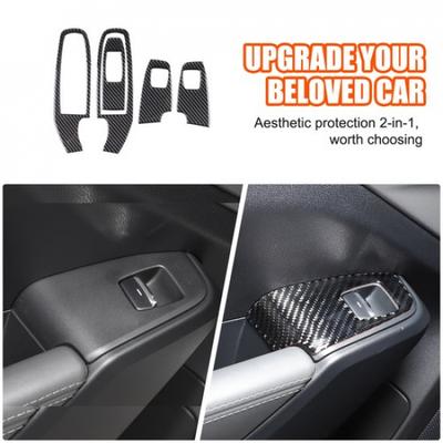 Carbon Fiber Window Lift Switch Button Trim Sticker for Subaru Crosstrek 2024+