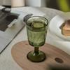 Champagne Flute Barware Stemware Vintage Glass Drinkware Green Stemware Vintage Green Glassware Green Goblet Wine Glass