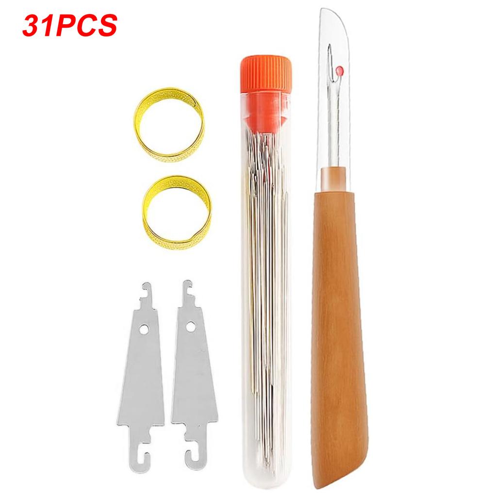 Sewing Needles Set Large Eye Needles with Thread Multi Size Clothing Sewing Embroidery Cross Needle Kits Home DIY Manual Tools