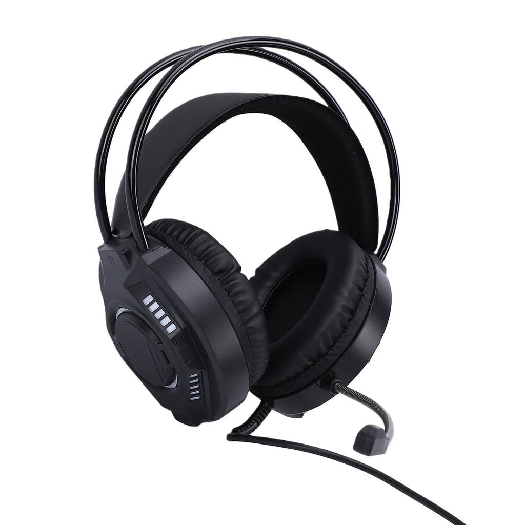 3.5mm Wired Gaming Headset 7.1 Surround Sound RGB Headphones with Noise Cancelling Mic 50mm Driver Unit Memory Foam