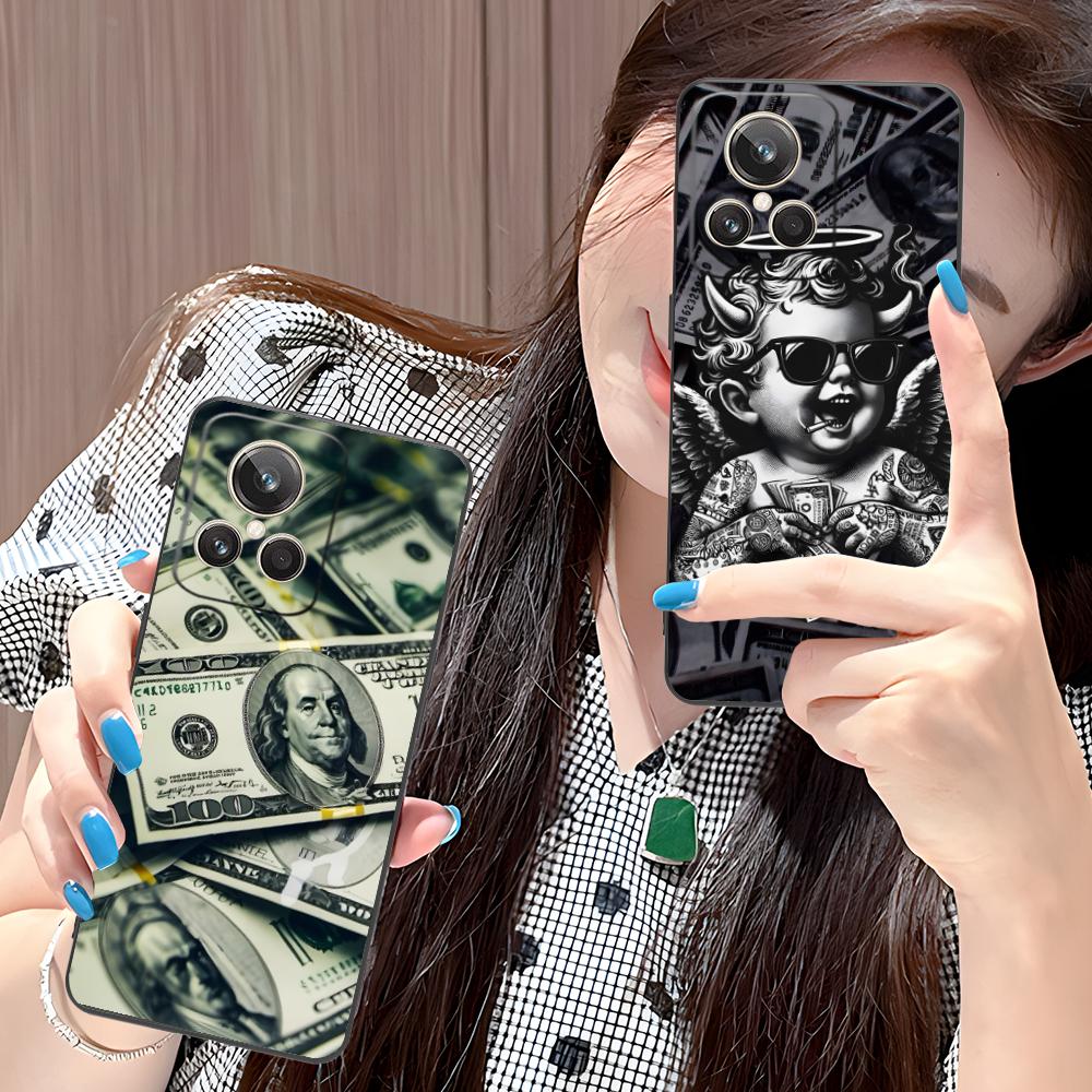 USD Dollar Matte TPU Mobile Phone Case for Realme GT 8 Neo Pro C75 73 71 C67 65 C55 53 C35 31 C20 15 Colorful Cover