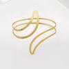 Metal Opening Arm Bracelet Gold Color Arm Bracelet Glamorous Wide Open Bangle  Women's Accessories