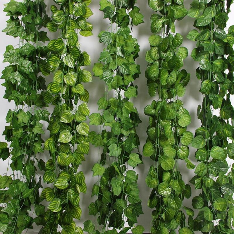 Fake Vines for Room Artificial Ivy Garland Hanging Plants Faux Greenery Leaves Bedroom  Aesthetic for Wall Wedding Party Decor