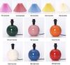 Ceramic Lamp with Retro Pleated Fabric Shade for Living Room or Bedroom Table