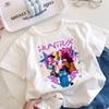 2026 hotselling boy witch hunter group cartoon print new shortsleeved summer casual comfortable childrens clothing