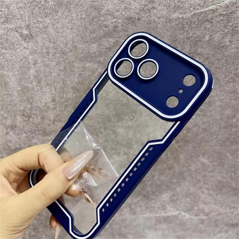 Custodia per Telefono alla Moda in Vetro Trasparente per iPhone 17 Pro Max Air 16 Pro 15 14 13 Protezione Antiurto Cambia Serie 17