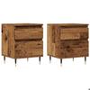 VidaXL Bedside Tables 2 Pcs Old Wood 40x35x50 Cm Engineered Wood, Bedside Cabinet, Side Table, Bed Cabinet, 857397
