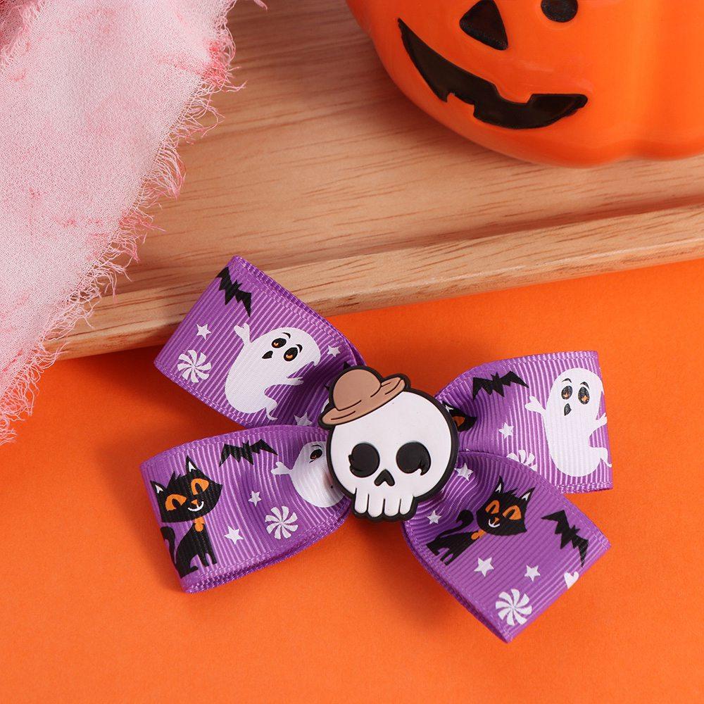 Ghost Pumpkin Hairpin Eyeball Bat Duckbill Clip Hair Accessories Halloween Bow Hair Clip  Cosplay