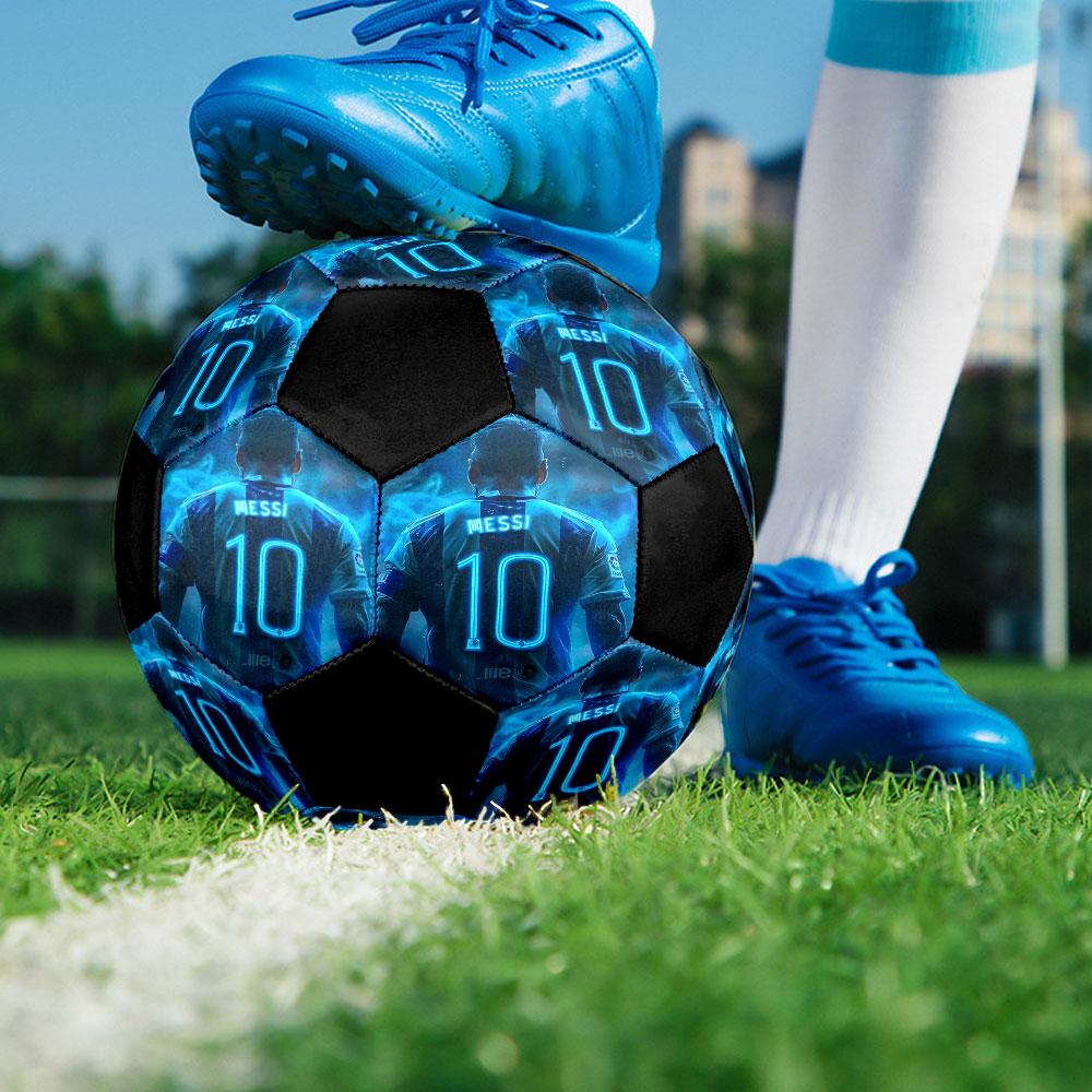 1pc Messi Soccer Ball Size 5 Indoor Soccer Ball Fashion Colorful Backyard Game - Great For Sports Fans Gift HE77
