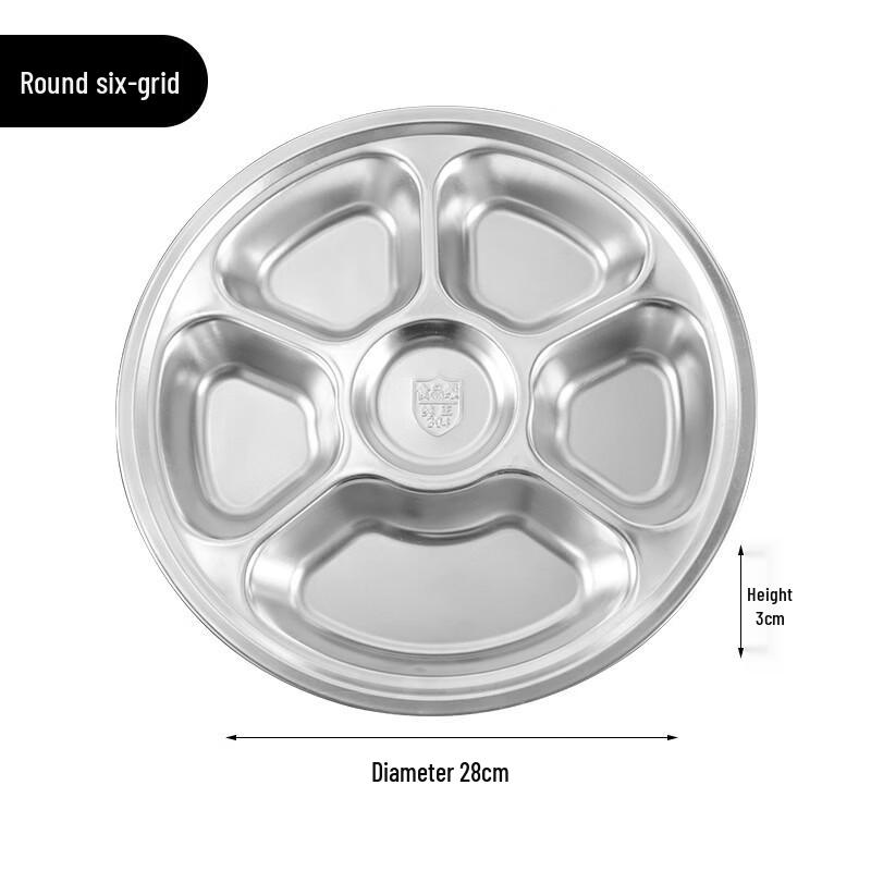 Stainless Steel Divided Dinner Plate