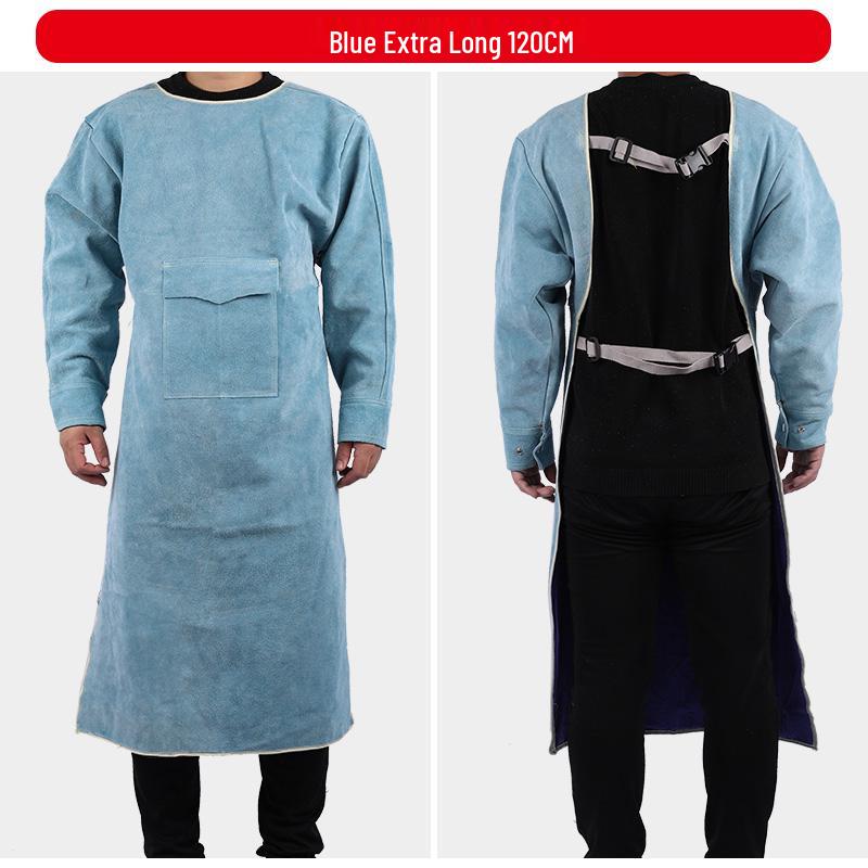 Cowhide Welding Suit – Flame Retardant, Anti-Scald, High-Temperature & Wear Resistant Leather Apron for Welders.
