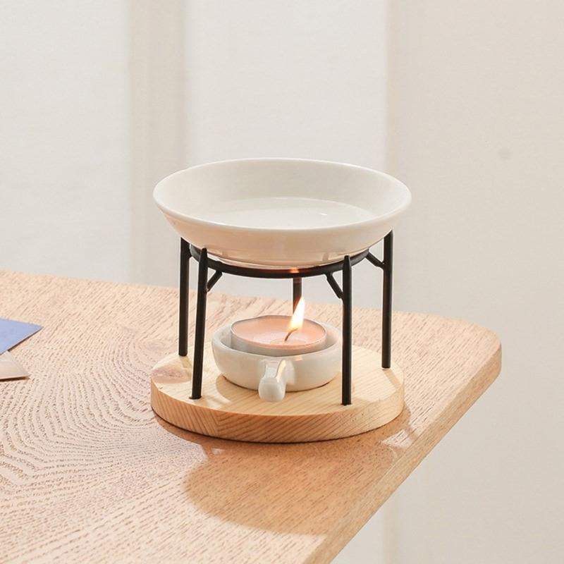 Elegant Ceramics Aromatherapies Diffuser Wax Melt Essential Oil Burners Tealight Holder for Bedroom and Spa Decoration