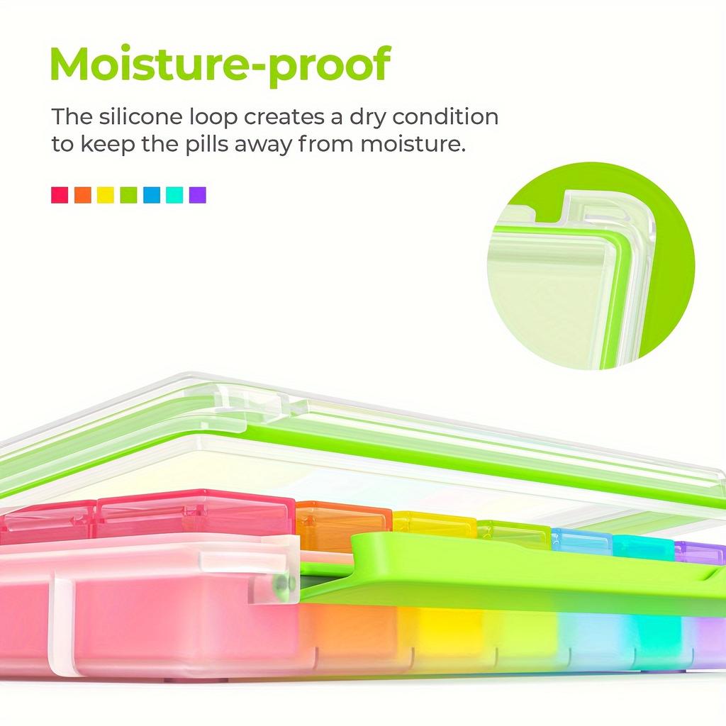 Weekly Pill Organizer 4 Times a Day, Large 7 Day Pill Box Portable for Travel with Removable Individual Containers