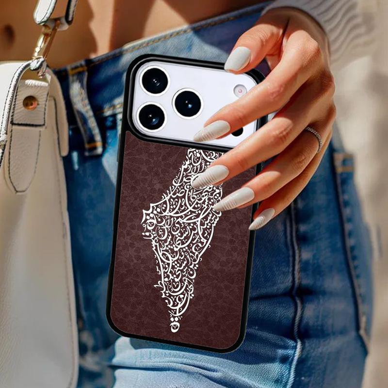 P=alestine Map Arabic Phone Case For iPhone 17 Air 14 15 13 12 Max Cover For Apple 16e 11 Pro Max Plus Coque