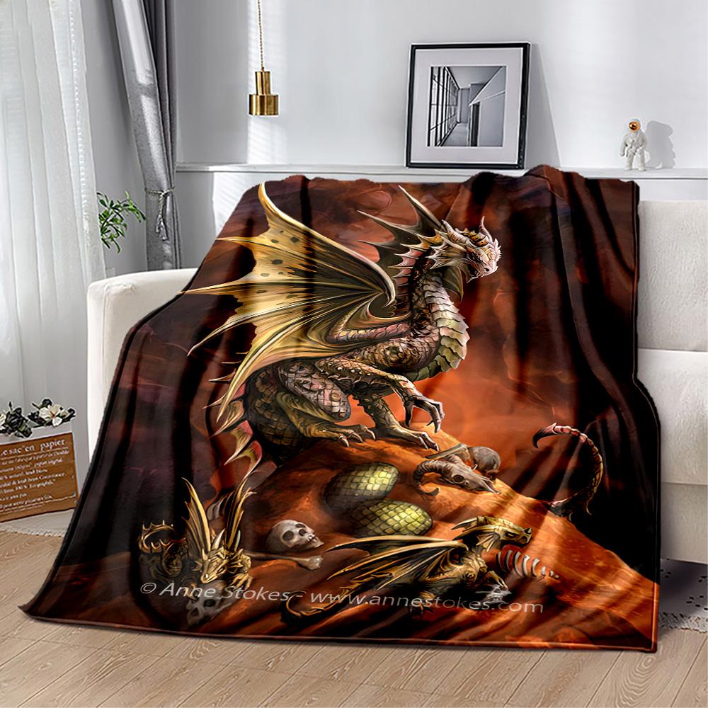 Gothic Style Blanket Soft & Cozy Perfect for Seaside Bed Office Four Seasons Multipurpose Playful Design Gift for Travel Home Birthdays