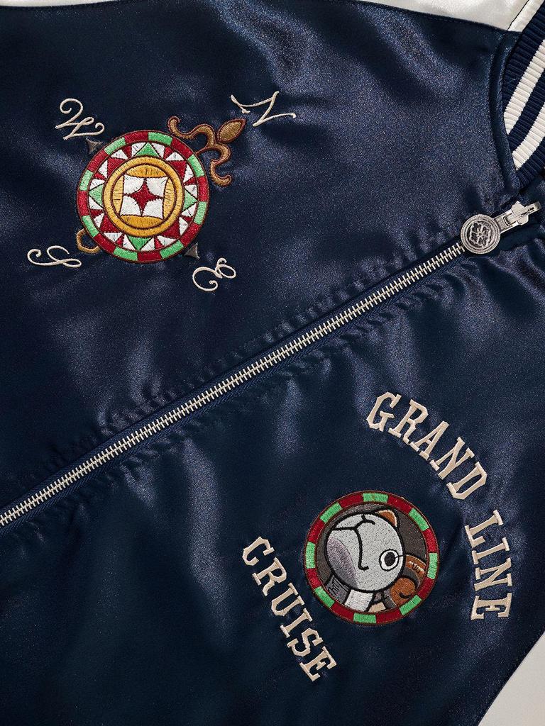 Huaxia Junpin Men's Dragon Embroidery Baseball Jacket - Chinese Style Trendy Outerwear A024.