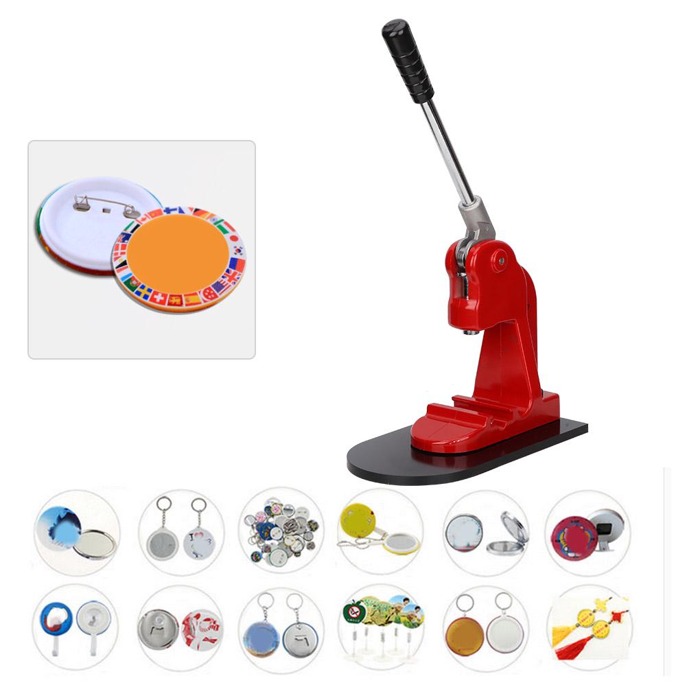 Badge Machine Durable with Double Colors Handle DIY Button Maker Hand Pressing Tool