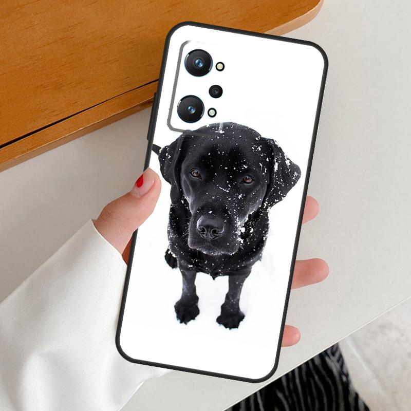 Black Labrador Dog For Realme 15 GT7 Pro GT6 10 11 12 13 14 Pro Plus C65 C67 C63 C61 C51 C53 C35 C75 C55 Case