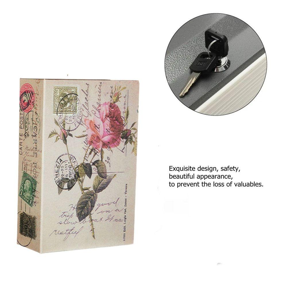 Analog Dictionary Password Security Safe Box Book Shape Key Locker Retro Book Safe Box Home