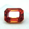 Natural Orange Sapphire Loose Gemstone 8.57 ct Ceylon Rectangle Cut September Birthday Birthstone