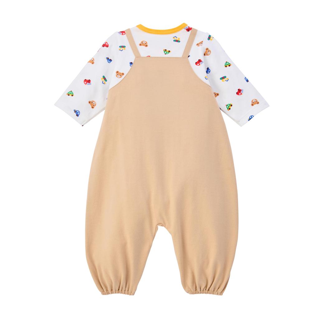 Miki House Coverall Made In Bear for Boys and Baby Baby Size Two-Way Romper, Japan, Design, Girls, Newborns, Clothes, Clothes, 50-70cm, Beige,