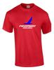Piedmont Airlines White Blue Logo US Aviation Geek Red Cotton T-Shirt
