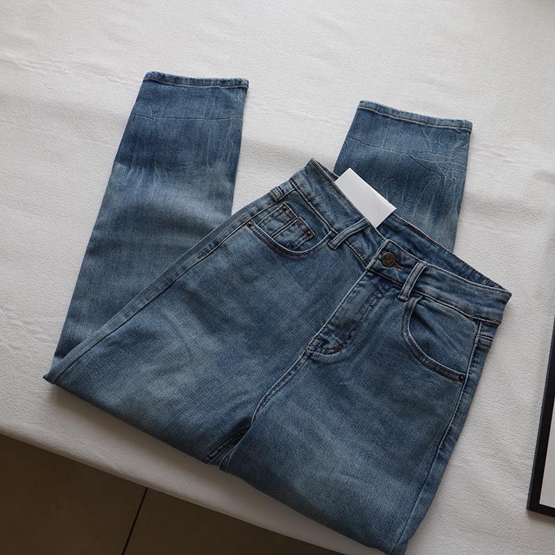 2025 Early Spring Korean-Style Versatile Women's Denim Cigarette Pants (Model 3392)