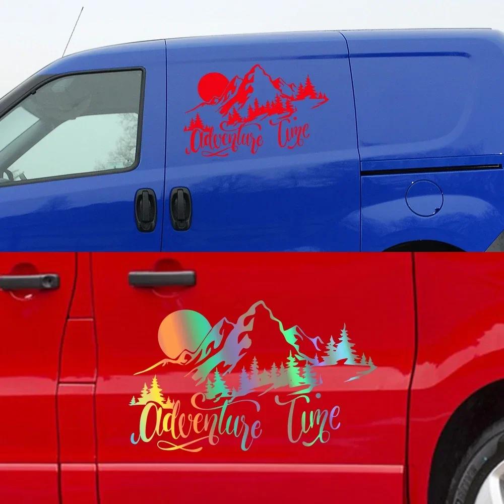 Auto Abenteuer Berg Dekor Aufkleber Für Wohnmobil SUV Wohnwagen Wohnmobil RV Vanlife Dekor Aufkleber Abdeckung Auto Tuning Zubehör