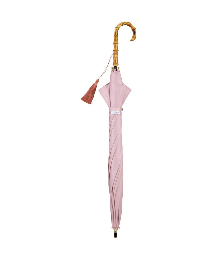 UVO Sonnenschirm Lang 55cm Rippenlänge Bestickt Muschel Rosa Rippe 55cm [Vorheriges Modell] Wpc. Regenschirm/8K Damen (Begrenzter Vorrat) Länge UVO3-02