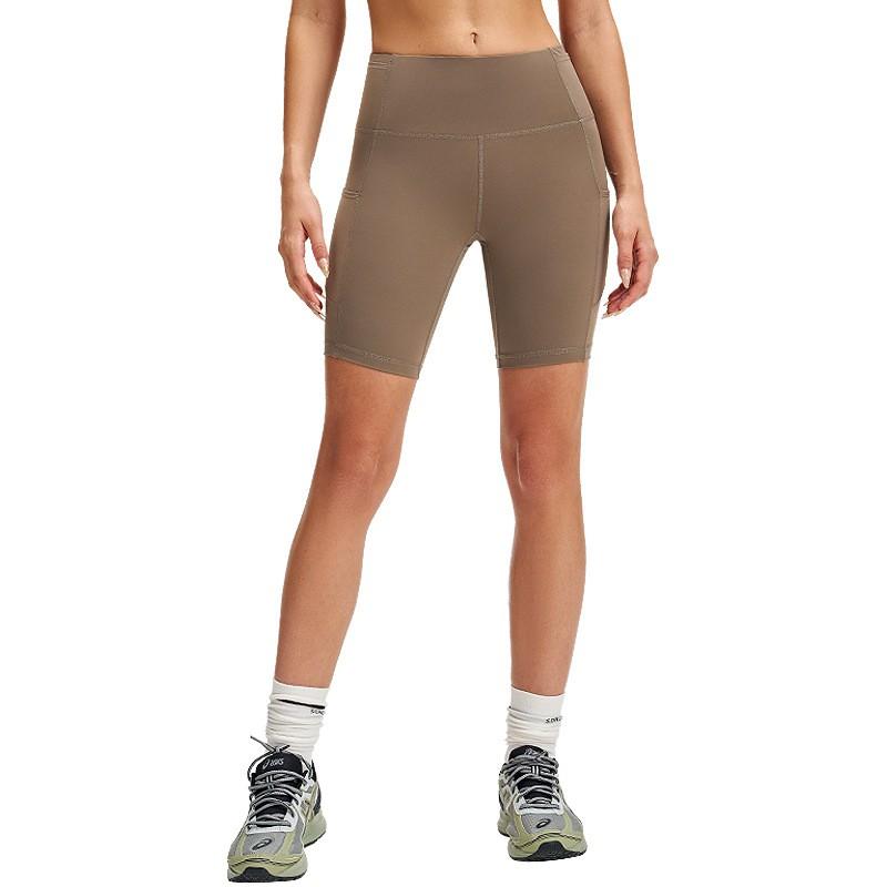 High-Waisted Yoga Shorts Women With Pockets High-Elastic Compression 5-Inch Workout Leggings Outdoor Cycling Tight