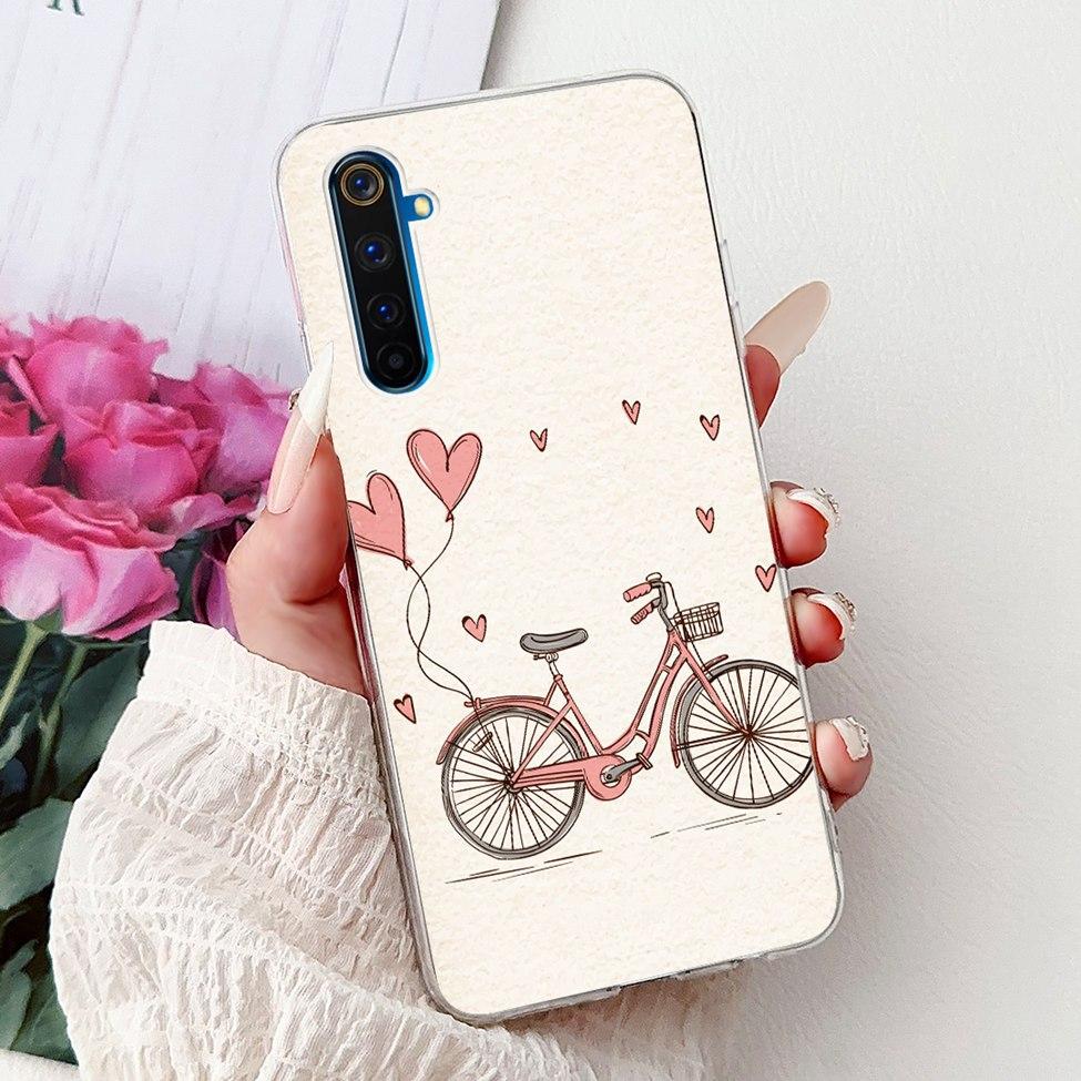 6.6" For Realme 6Pro RMX2061 RMX2063 Back Cover For Realme 6 Pro Case Clear Luxury Fashion Cute Cat Cool Funny Soft TPU Bumper