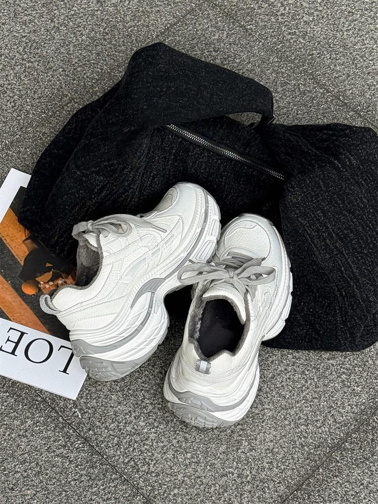 Bajia Samt Dicksohlen Erhöhung Damen Neue Freizeit-Sportschuhe sind vielseitig und bequem