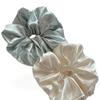 1PC High-Shine Pearlescent White Large Satin Scrunchie - Stylish, Premium & Minimalist Ponytail Hair Tie