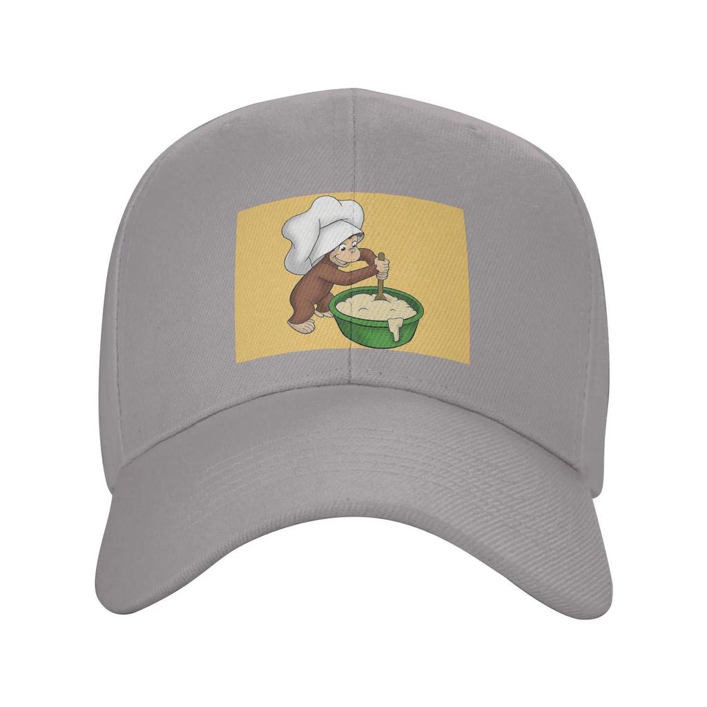Unisex Baseball Hats Curious George baking a cake Outdoor Streetwear Summer Sports Baseball Caps Hip Hop Cap Casquette Hats