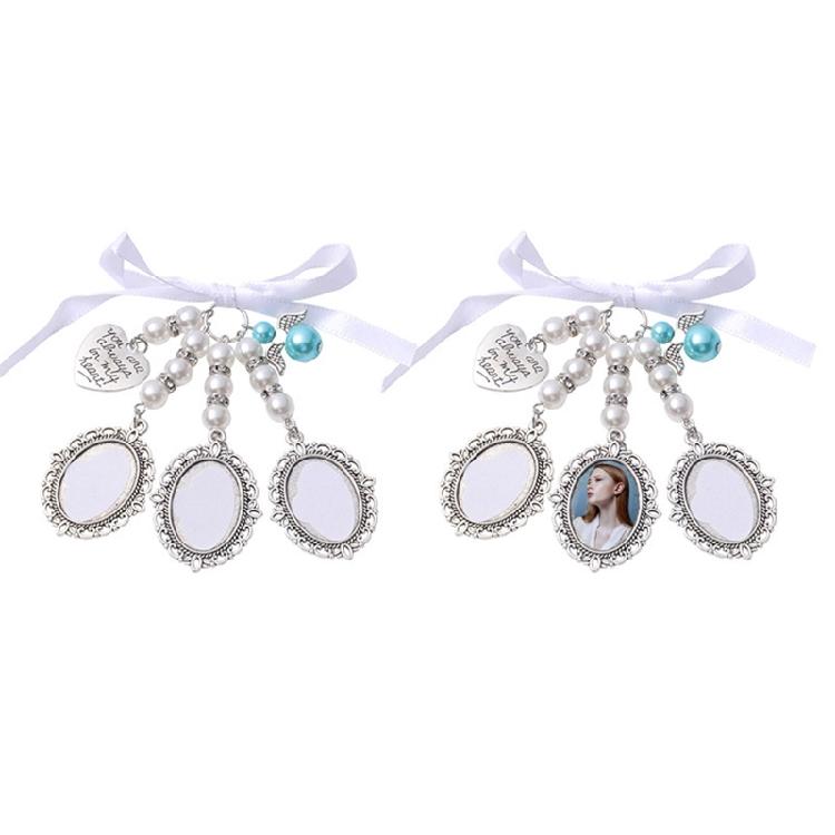 Wedding Bouquet Bridal Bouquet Photo Glamour Lace Oval Charms Party Decor