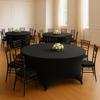 Black Elastic Tablecloth For Round Tables 180Cm Diameter