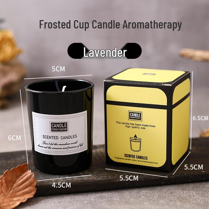 Luxury Frosted Cup Smokeless Scented Candle - Handmade, Long-lasting Fragrance, Perfect Home Gift.