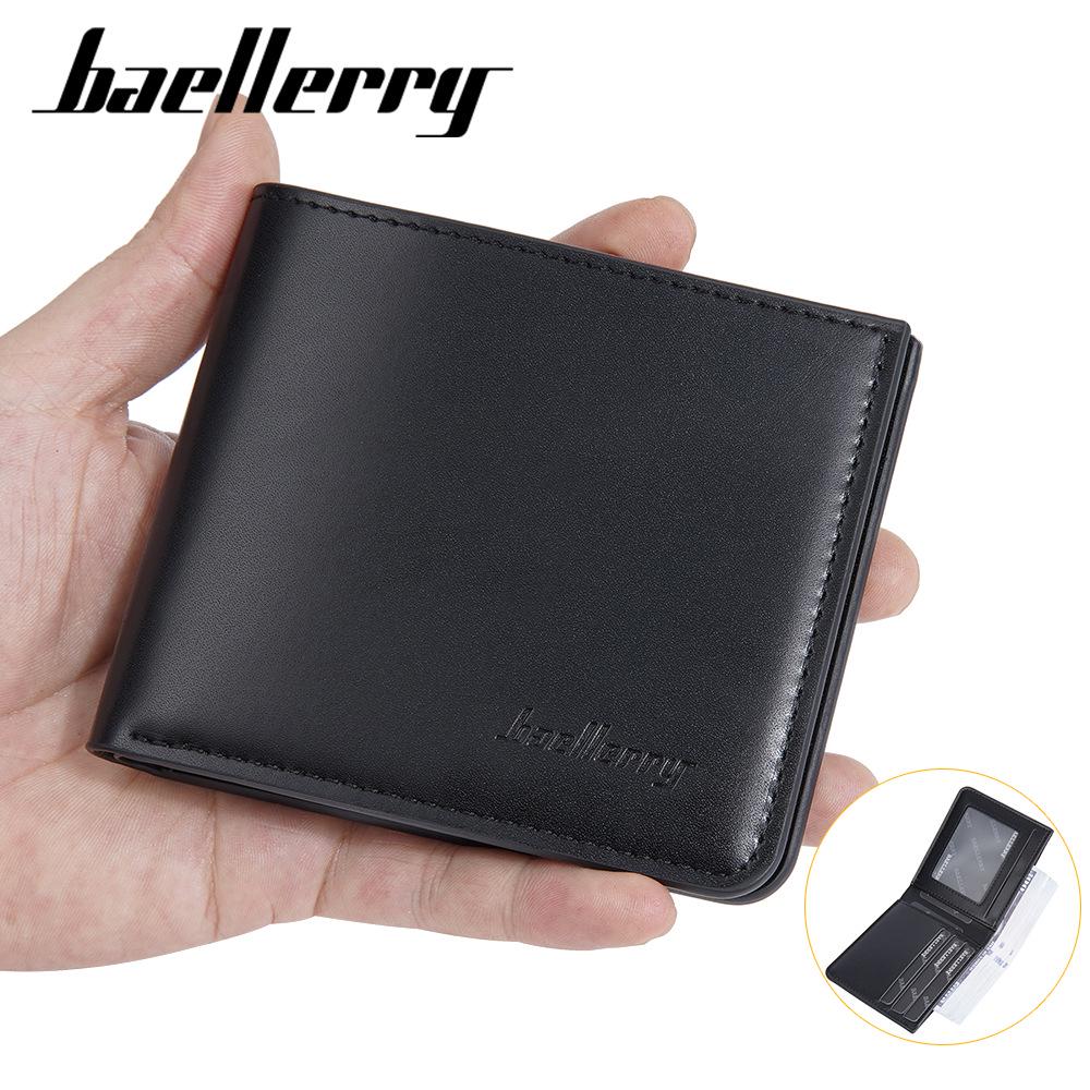 Men's Korean Style Slim Bifold Leather Wallet