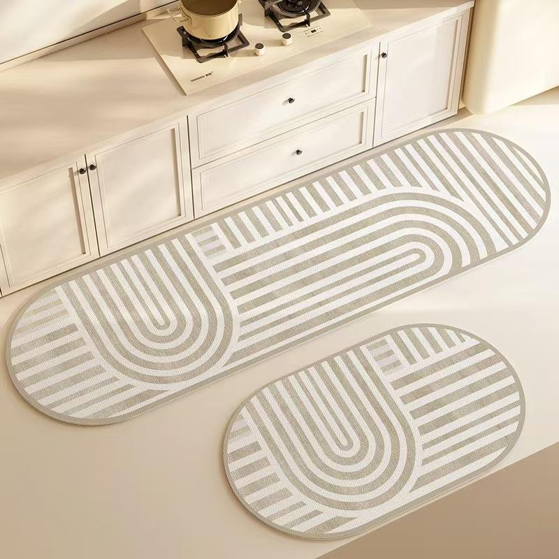 Wabi Sand Wind Kitchen Floor Mat Diatom Mud Floor Mat Water Absorption Oil Absorption Quick Drying Non-slip Mat