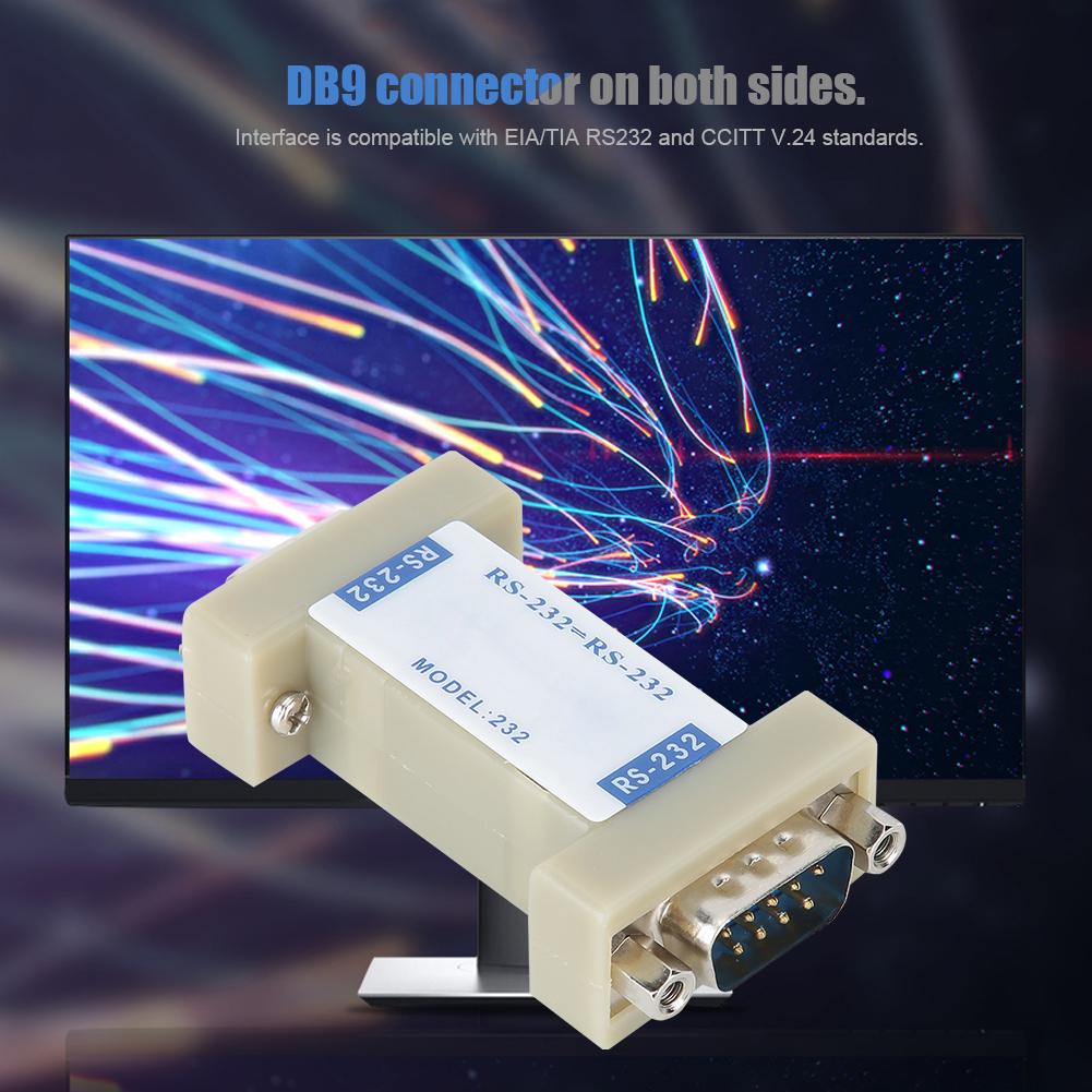 Asynchronous Full Duplex Transparent RS232 To 232 ABS Optoelectronic Isolator with DB9 Connector