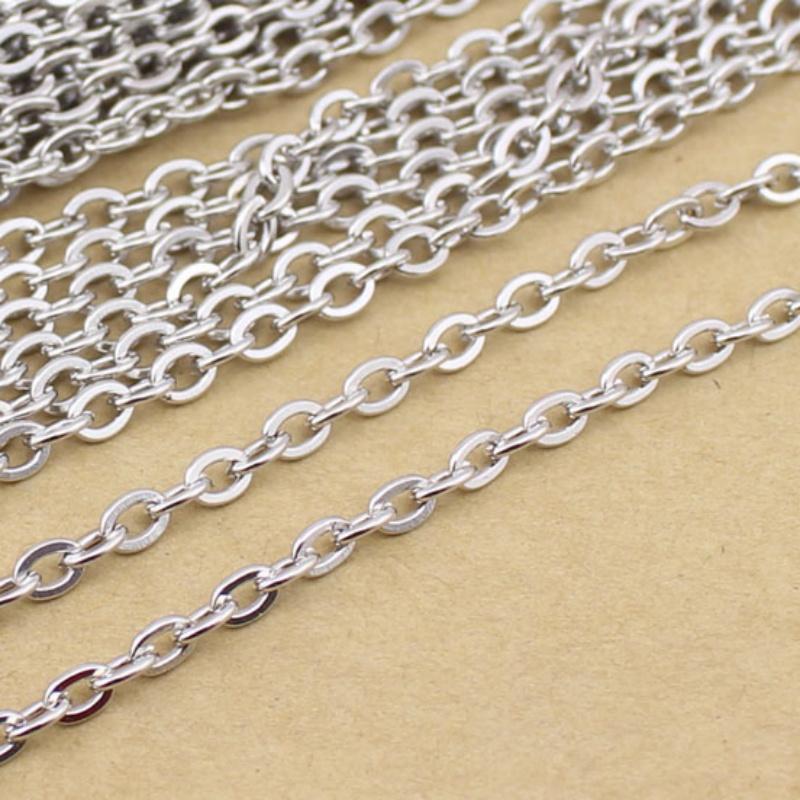 10yards 2x3/3x4mm Metal Link Chains Bulk Twisted Chains For Jewelry Making DIY Handmade Necklace Bracelet Accessories Findings
