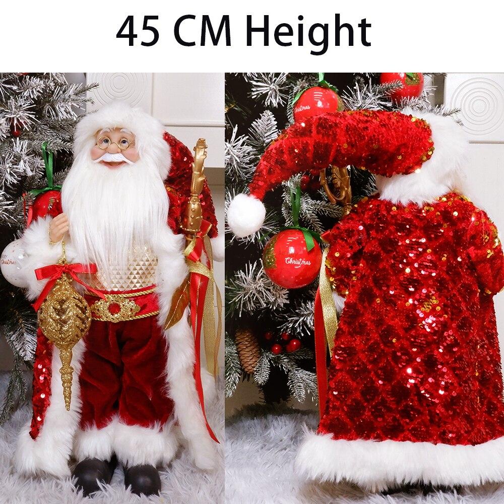 ABXMAS New Year 2024 Christmas Decorations For Home 45cm Santa Claus Doll Children Gifts Christmas Xmas Tree  Ornaments Navidad