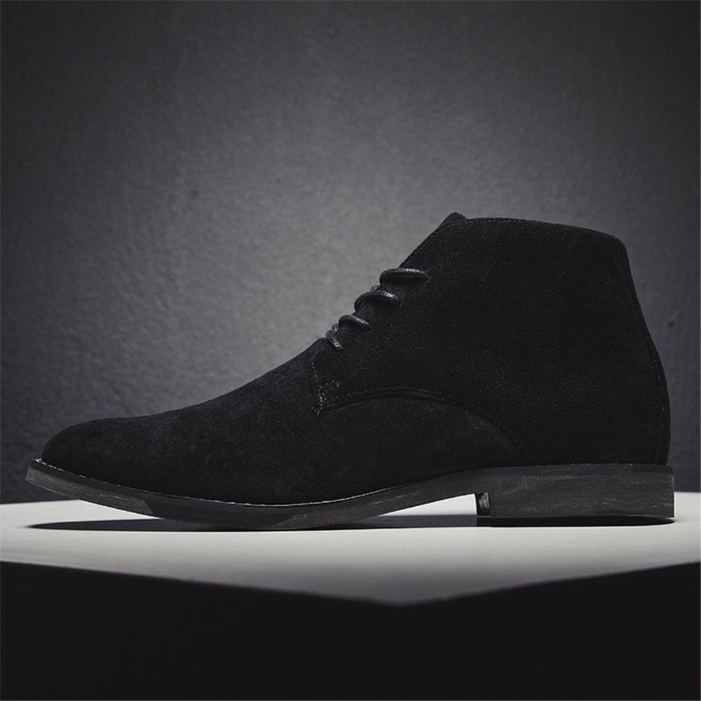 Men's Classic Leather Martin Boots - Fashionable High-Top Casual Shoes