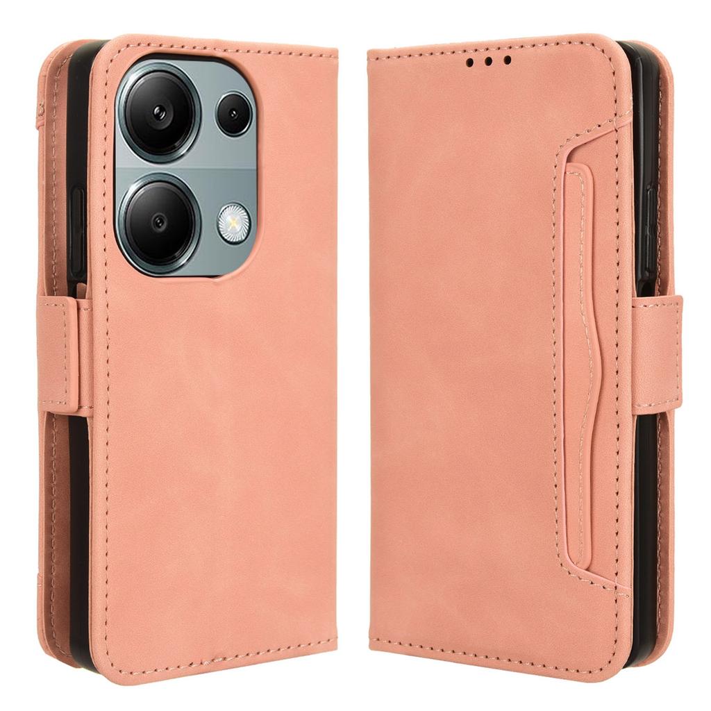 For Xiaomi Redmi Note 13 Pro 4G/Poco M6 Pro 4G/Note 14S 4G Case Multiple Card Slots Leather Phone Cover