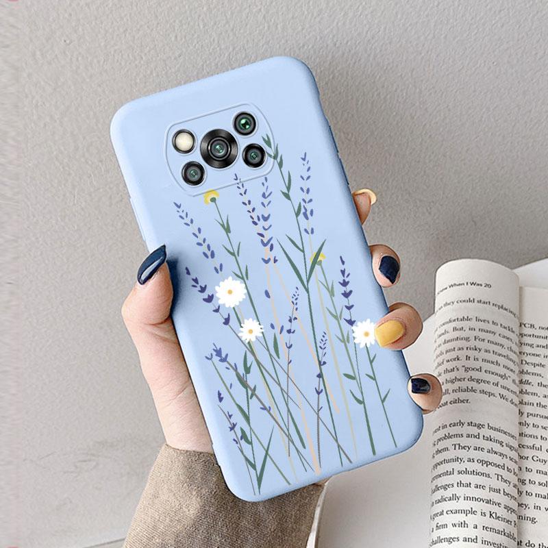 Case For Poco X3 Pro Pocox3 X 3 NFC Cute Heart Flower Back Cover Soft Silicone Matte Protective Funda For Xiaomi Poco X3 Pro Bag