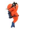 Aquarium Diver Decoration Floating Fish Tank Small Diver Model for Floating Aquarium Accessory Orange Fatty Taking Pictures