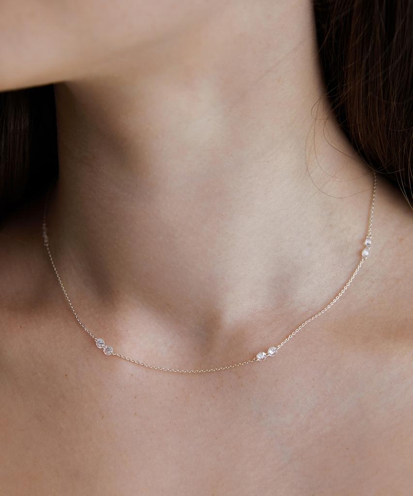 Tatiana (Silver 925) Crystal Berry Link Chain Necklace Nz2413